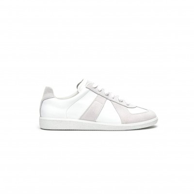 MAISON MARGIELA REPLICA LEATHER AND SUEDE SNEAKERS S57WS0236P1897